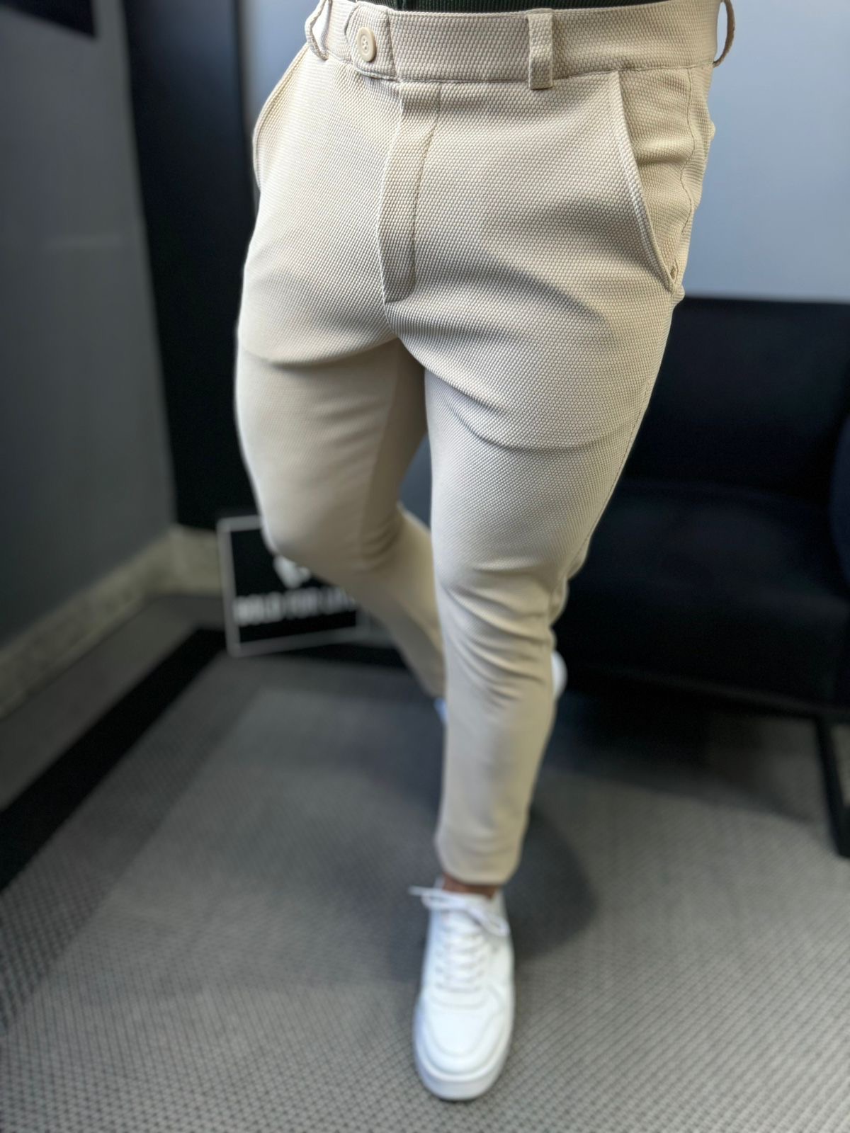 Calça Alfaiataria Premium Roma Bege - Imagem 1